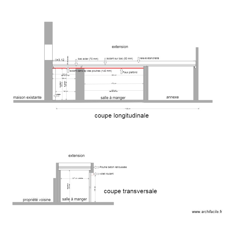 coupes de pricince. Plan de 0 pièce et 0 m2