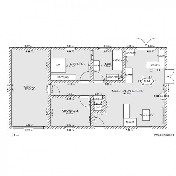 Maison de Billy. Plan de 0 pièce et 0 m2