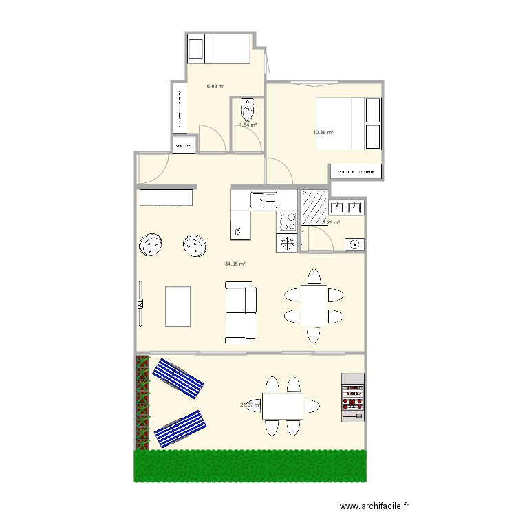 Californie final 2 avec sdb refaite. Plan de 0 pièce et 0 m2