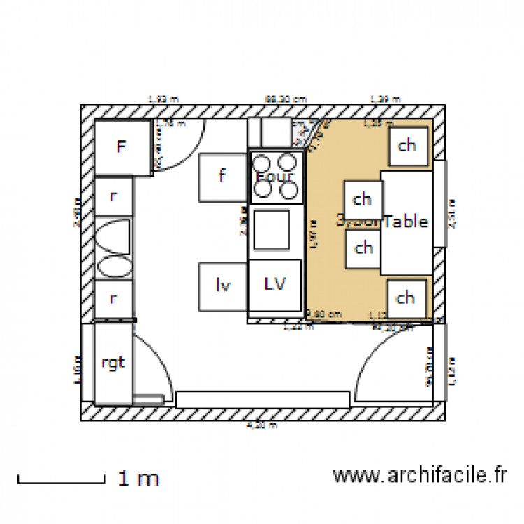 cuisine_bonne_cotes_01. Plan de 0 pièce et 0 m2