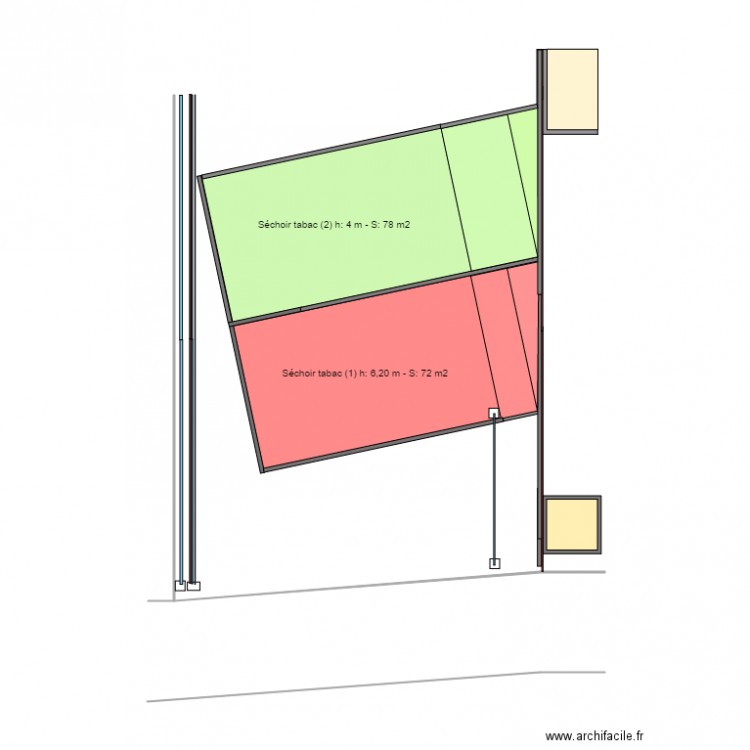 Plan de masse 1 bis. Plan de 0 pièce et 0 m2