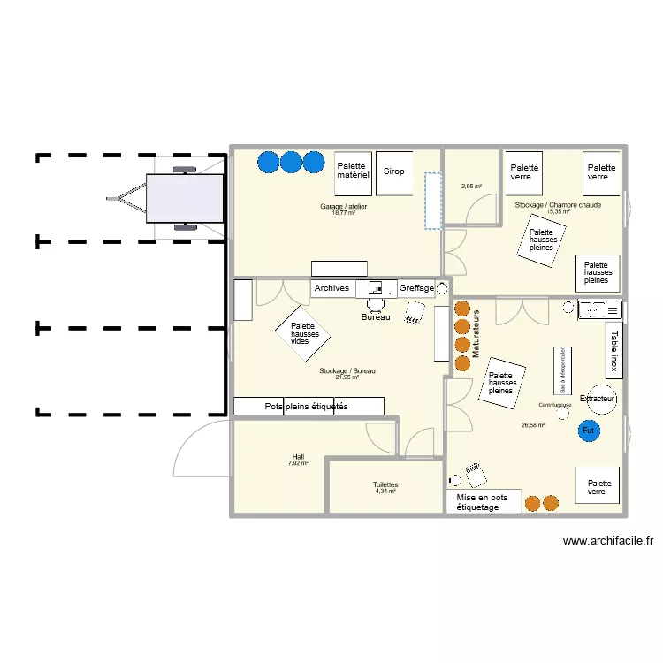 Miellerie 5. Plan de 