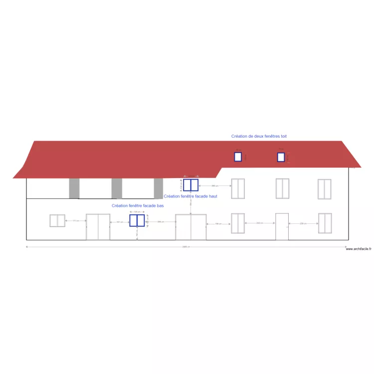 plan facade. Plan de plan facade. Plan de