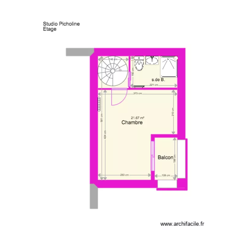 Studio Picholine Etage 4 bis 2. Plan de 