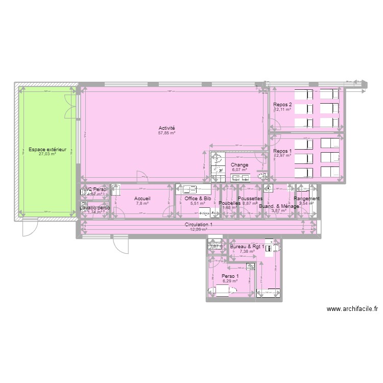 78 PLAISIR Freres Lumiere PROJET 1 V ArL 080522. Plan de 0 pièce et 0 m2