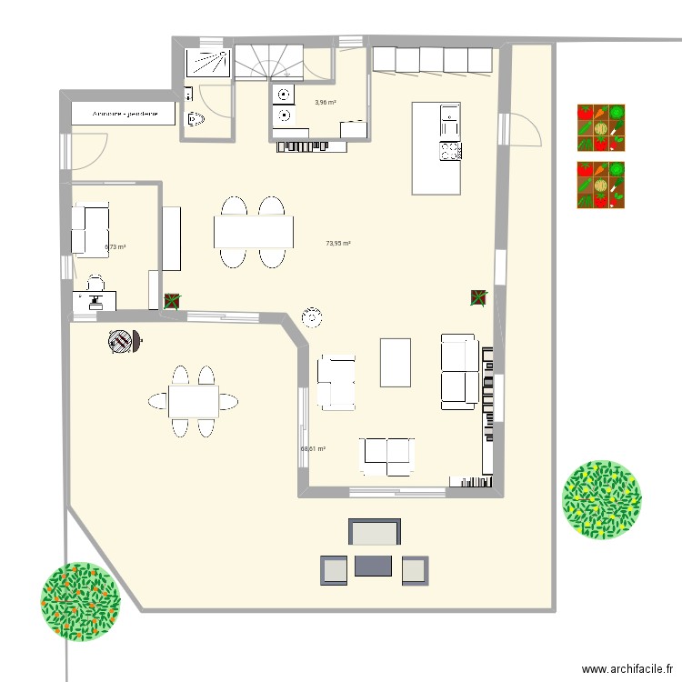 Smu bas 4. Plan de 12 pièces et 305 m2