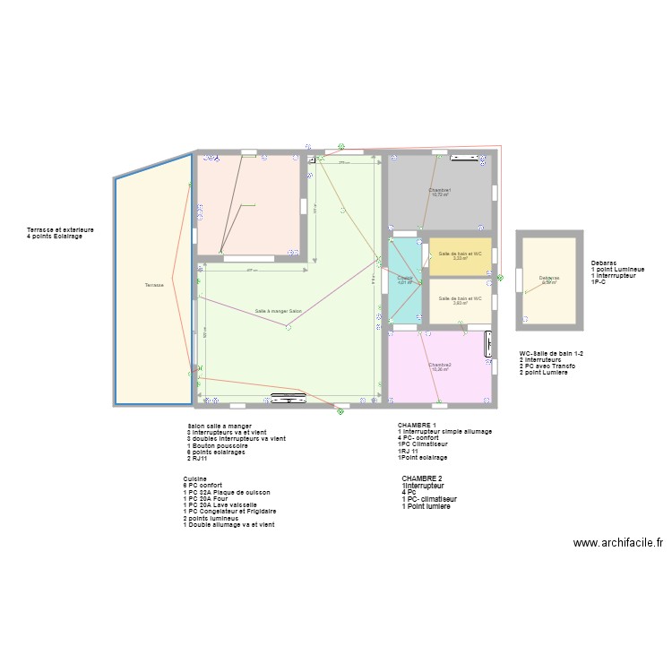 plans04. Plan de 9 pièces et 124 m2