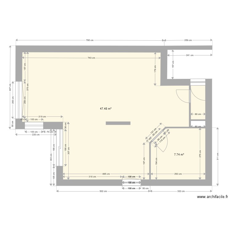 RDC. Plan de 0 pièce et 0 m2