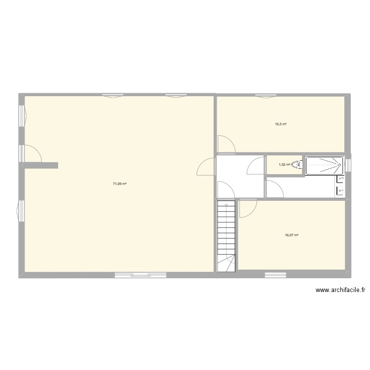 maison. Plan de 4 pièces et 104 m2