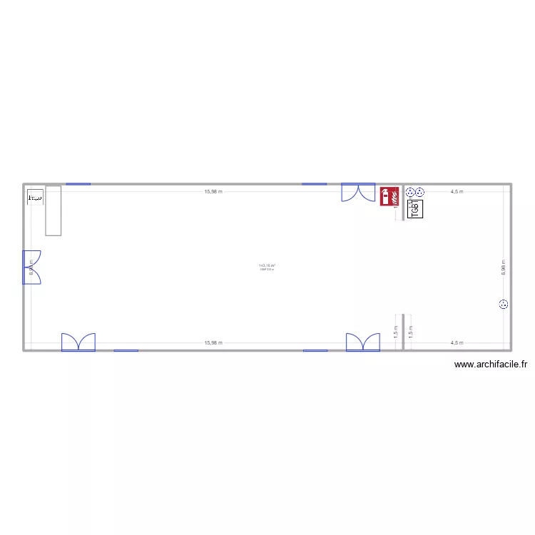 Salle Licques echelle. Plan de 