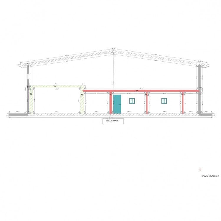 fulda hall. Plan de 0 pièce et 0 m2