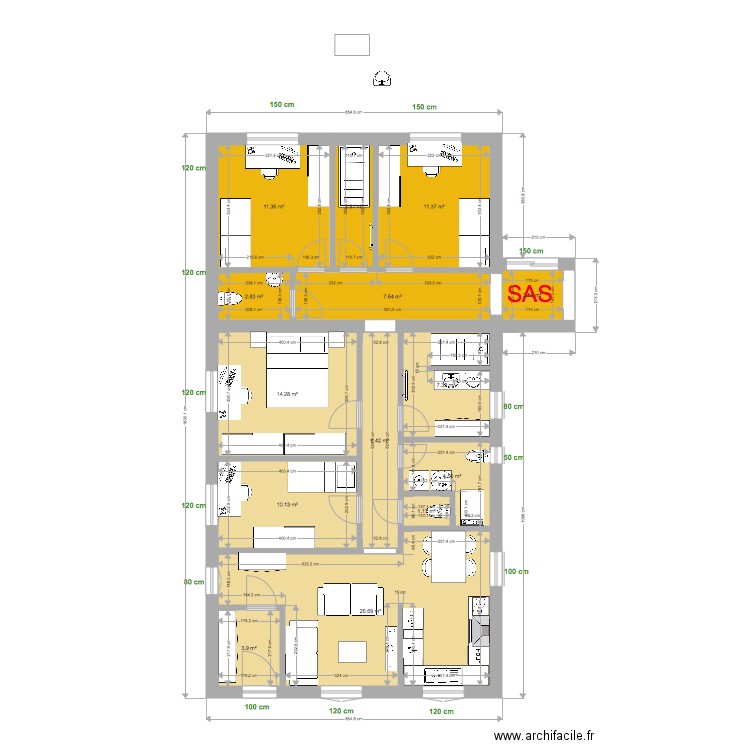 projet finalisé futur centré modifié. Plan de 0 pièce et 0 m2