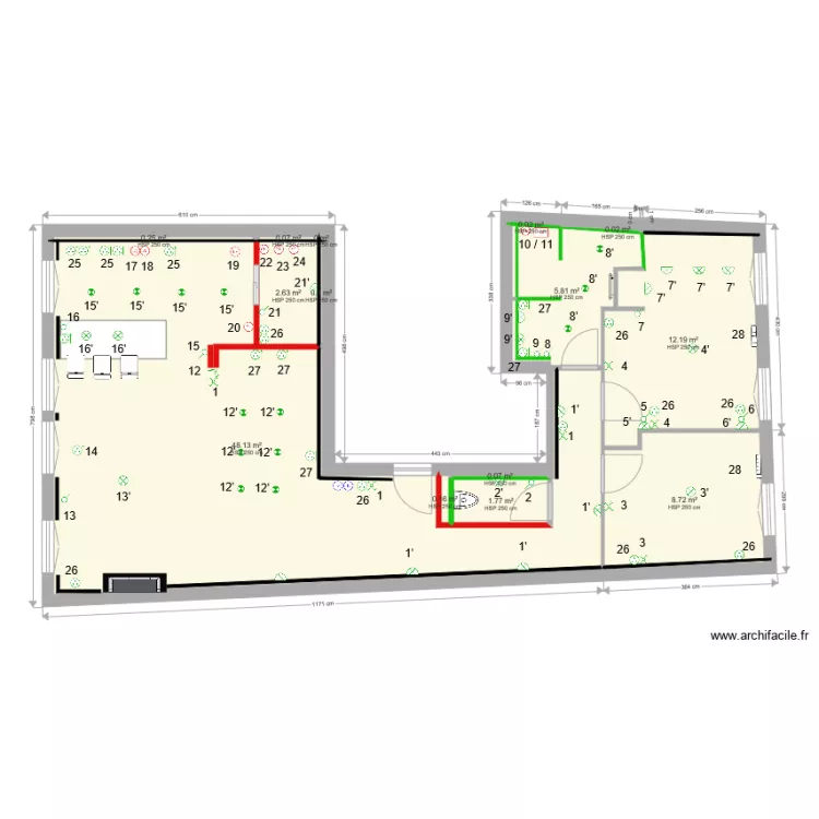 Plan &eacute;lectrique. Plan de 