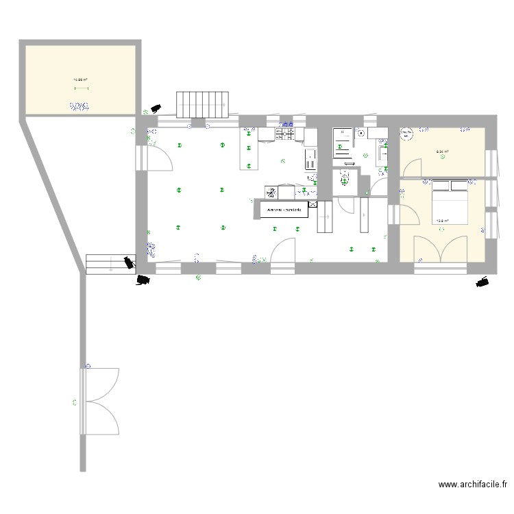 Projet RDC toilettes et dressing. Plan de 0 pièce et 0 m2