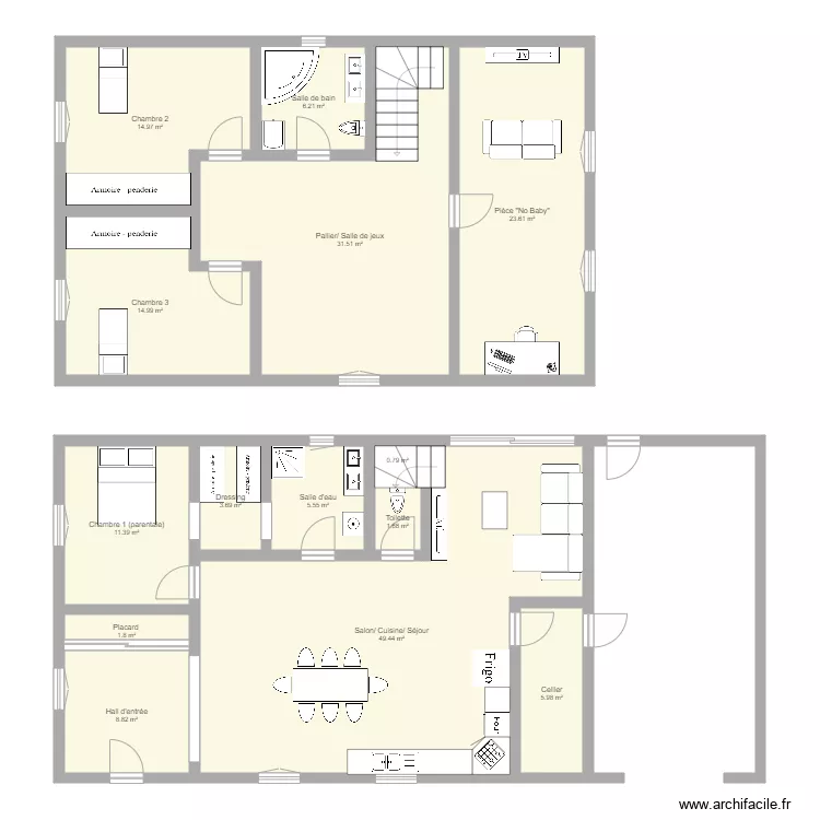 maison 2. Plan de 