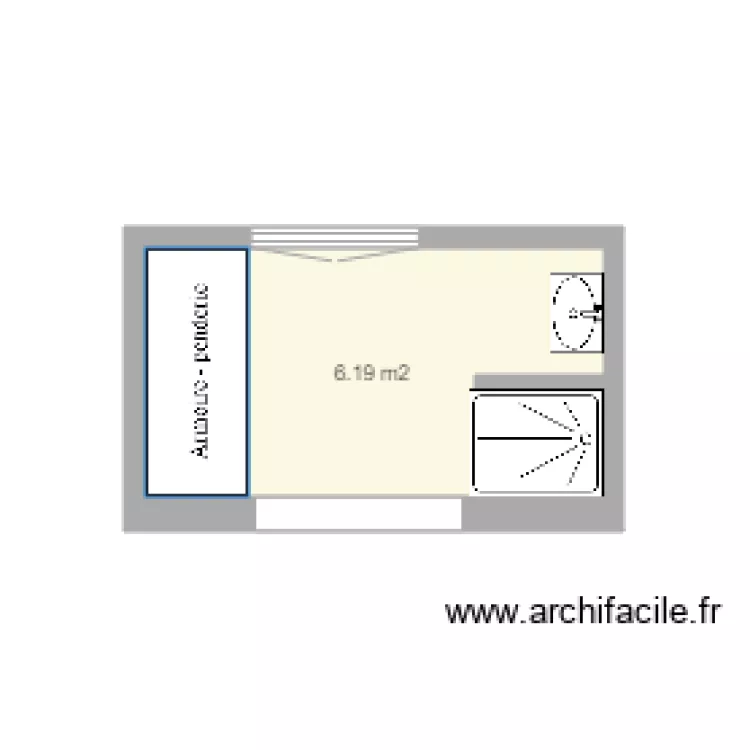 Salle d'eau montfermeil. Plan de 