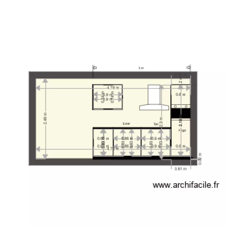 Cuisine appart 2 3. Plan de 