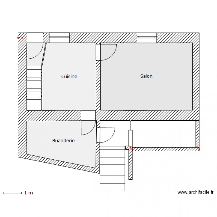 Rez de chaussée sans cote. Plan de 0 pièce et 0 m2