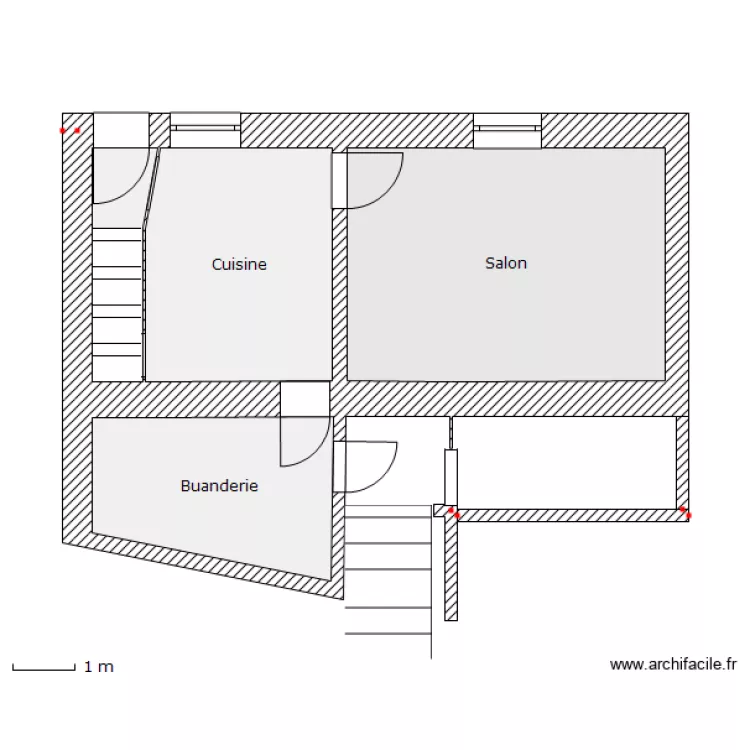 Rez de chauss&eacute;e sans cote. Plan de 