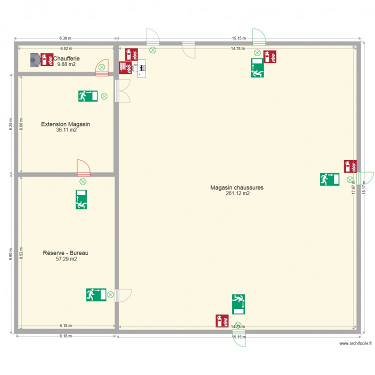 Magasin chaussures Godillot. Plan de 0 pièce et 0 m2