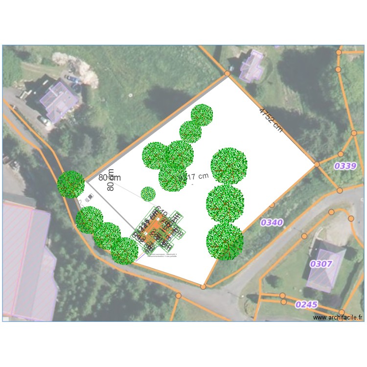 plan masse. Plan de 0 pièce et 0 m2