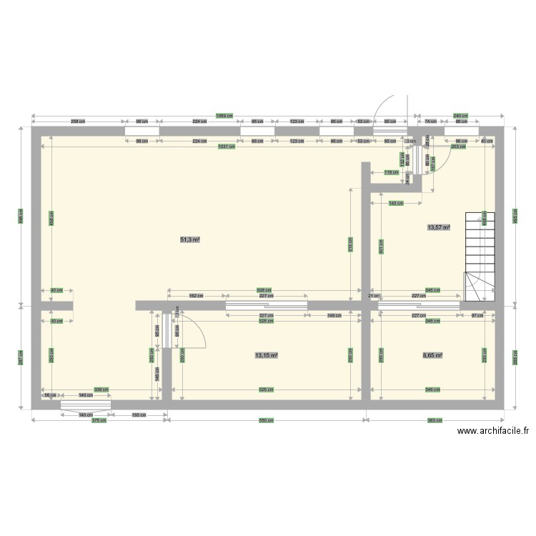 agrandissemt ajout pieces sans ouverture. Plan de 0 pièce et 0 m2