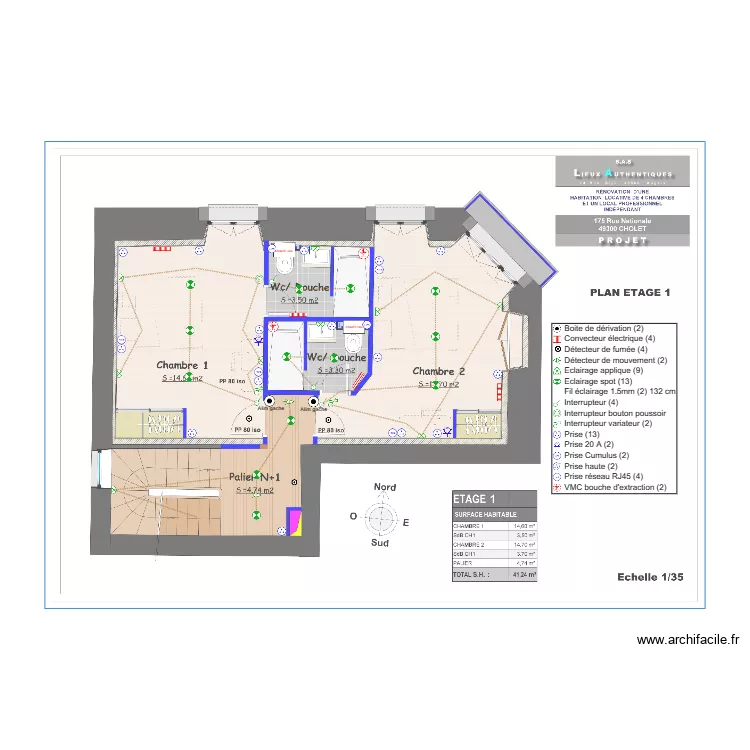 Plan Cholet E R+1. Plan de Plan Cholet E R+1. Plan de