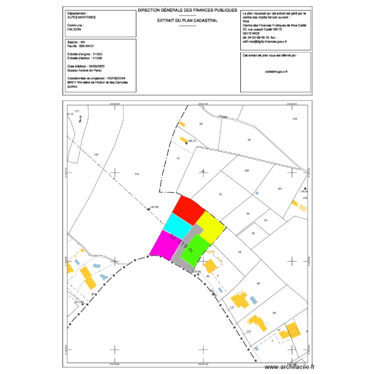 FALICON NICE AN 143. Plan de 0 pièce et 0 m2