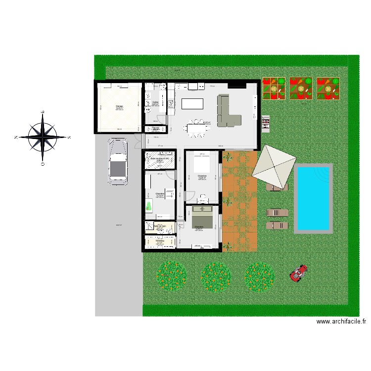 maison futur 2. Plan de 10 pièces et 122 m2