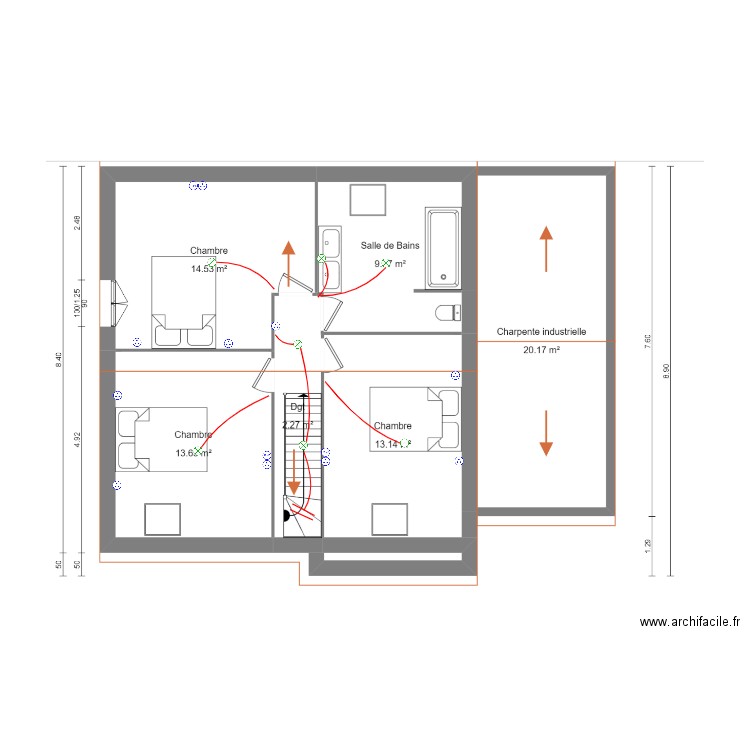 Steven Etage. Plan de 0 pièce et 0 m2