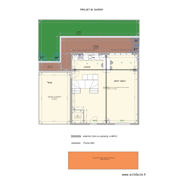 projet guerif. Plan de 0 pièce et 0 m2
