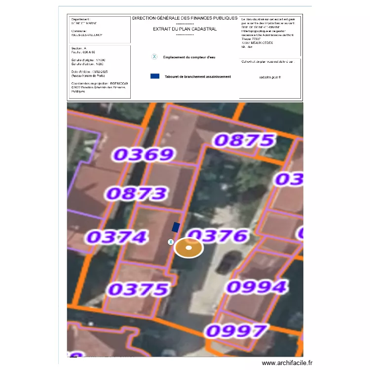 DP02 JULIEN02 EAU. Plan de 