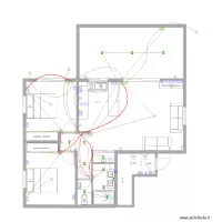 Plan &eacute;lec luminaires dans b&eacute;ton
