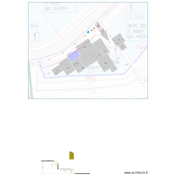 Lot 404 Miri soutènement. Plan de 0 pièce et 0 m2