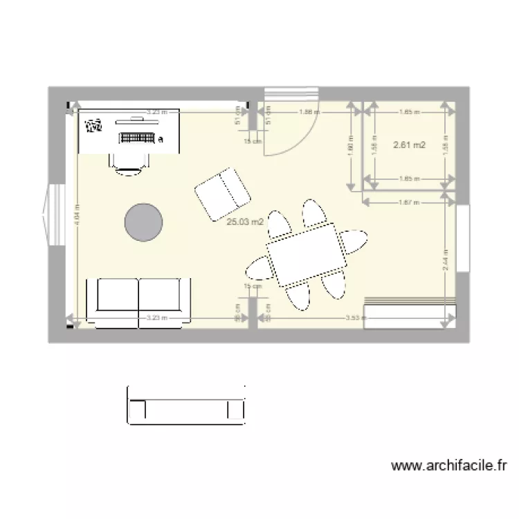 Salon salle à manger. Plan de Salon salle à manger. Plan de