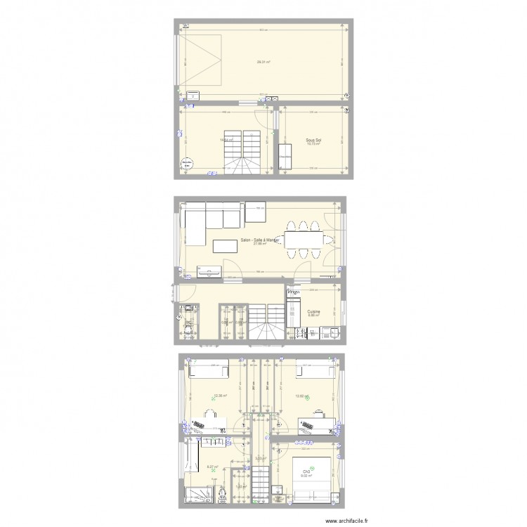 Maison Ronchin. Plan de 0 pièce et 0 m2