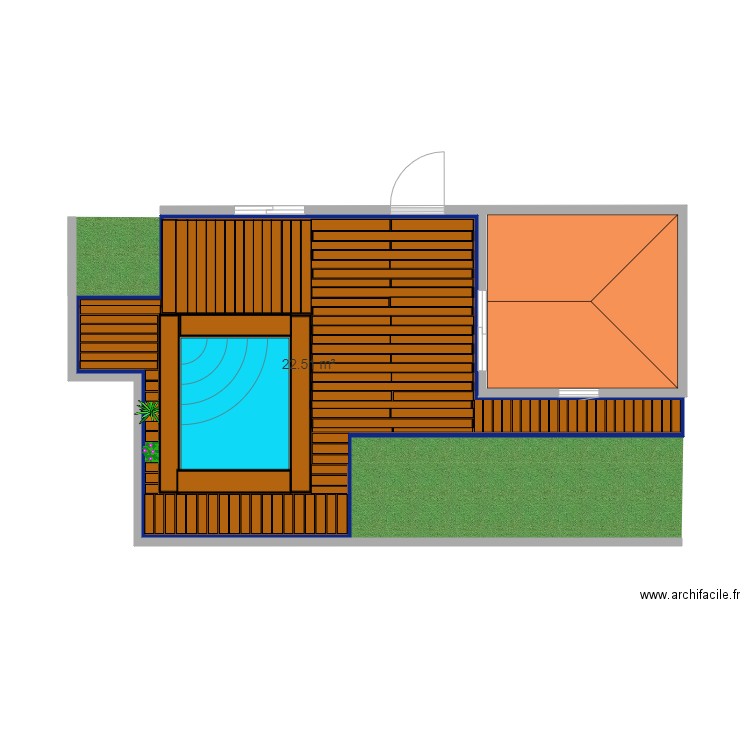 projet terrasse . Plan de 0 pièce et 0 m2