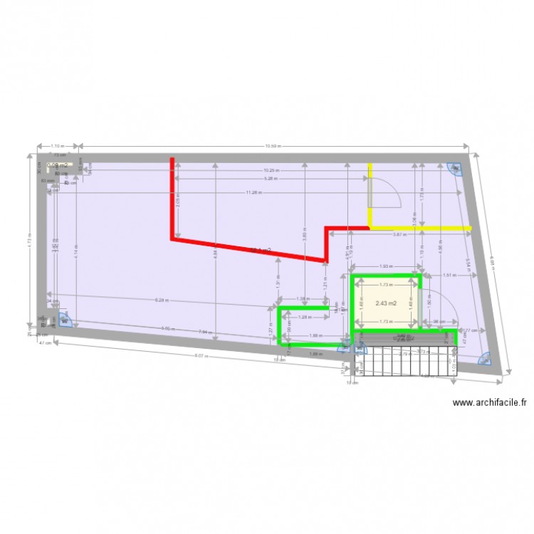 MON WAFFLE AIX PLAN . Plan de 4 pièces et 55 m2