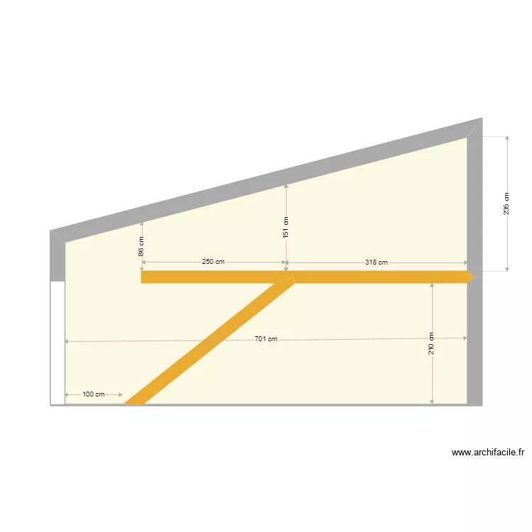 El&eacute;vation Mur Apt Liscia. Plan de 