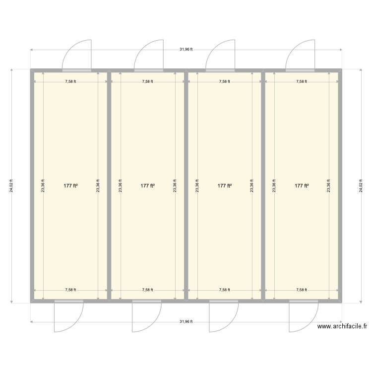 Germ 4 Room. Plan de 4 pièces et 66 m2