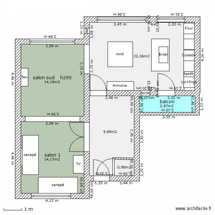 rez - cuisine - version 4. Plan de 0 pièce et 0 m2