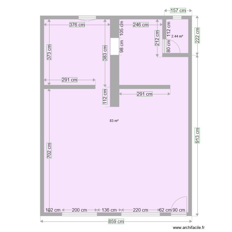 CABINET OPHTALMOLOGIE AVANT TRAVAUX. Plan de 0 pièce et 0 m2