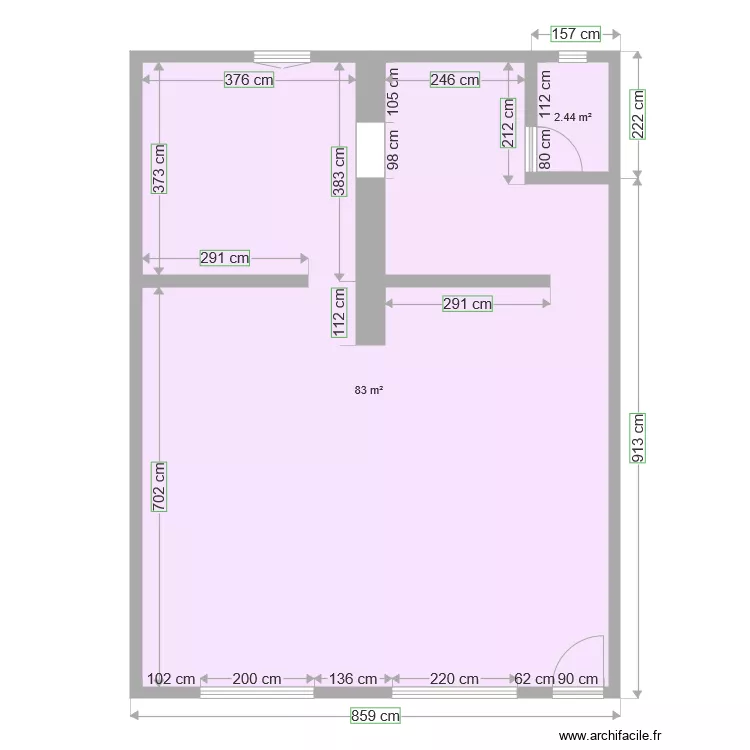 CABINET OPHTALMOLOGIE AVANT TRAVAUX. Plan de CABINET OPHTALMOLOGIE AVANT TRAVAUX. Plan de