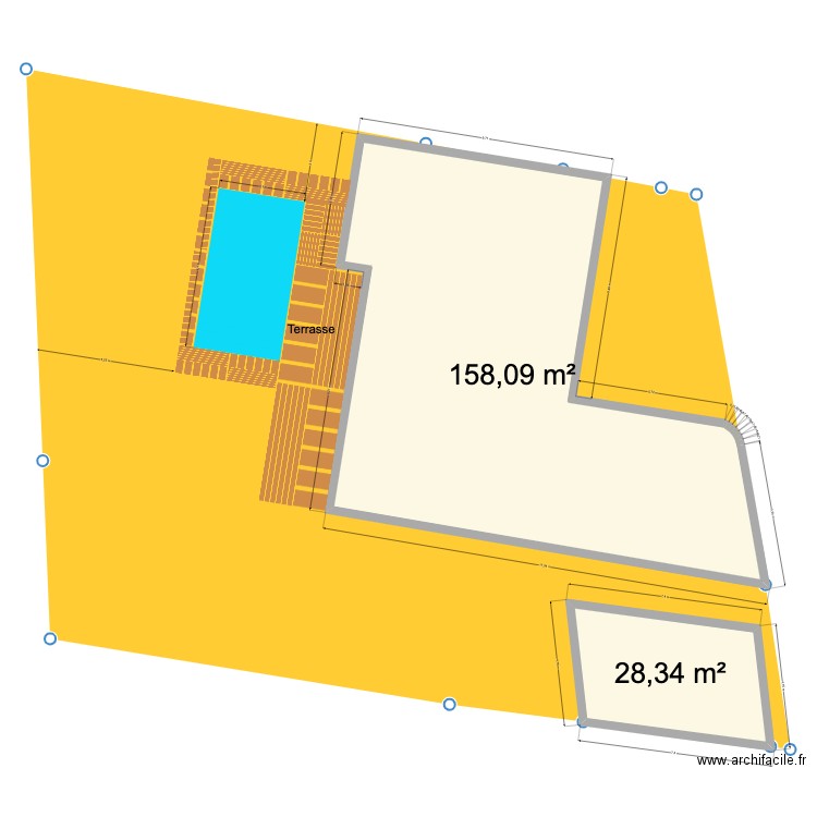 WIGNOBLE. Plan de 2 pièces et 186 m2