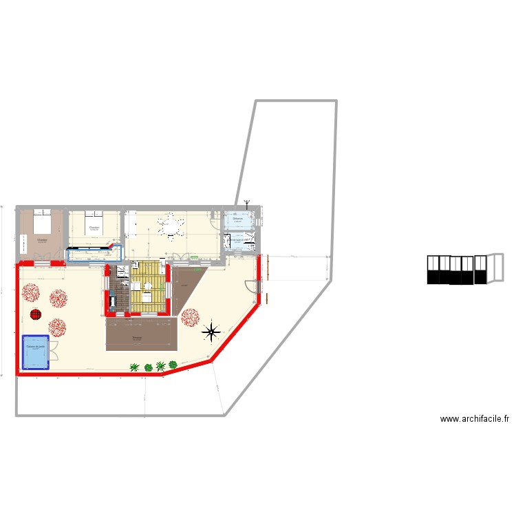 Extension SGDD Plan Version Février 2022 V8. Plan de 14 pièces et 221 m2