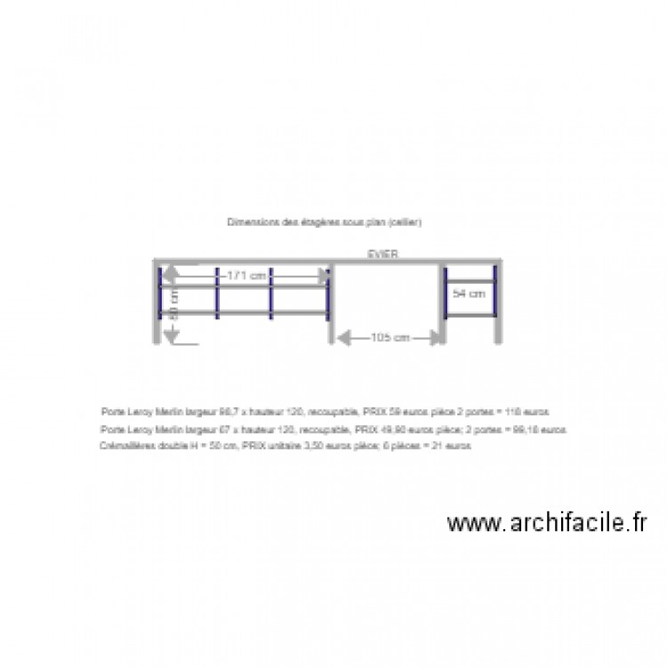 Aménagement étagères cellier. Plan de 0 pièce et 0 m2