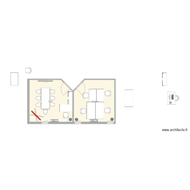 Bureaux Inaubi V4. Plan de 0 pièce et 0 m2