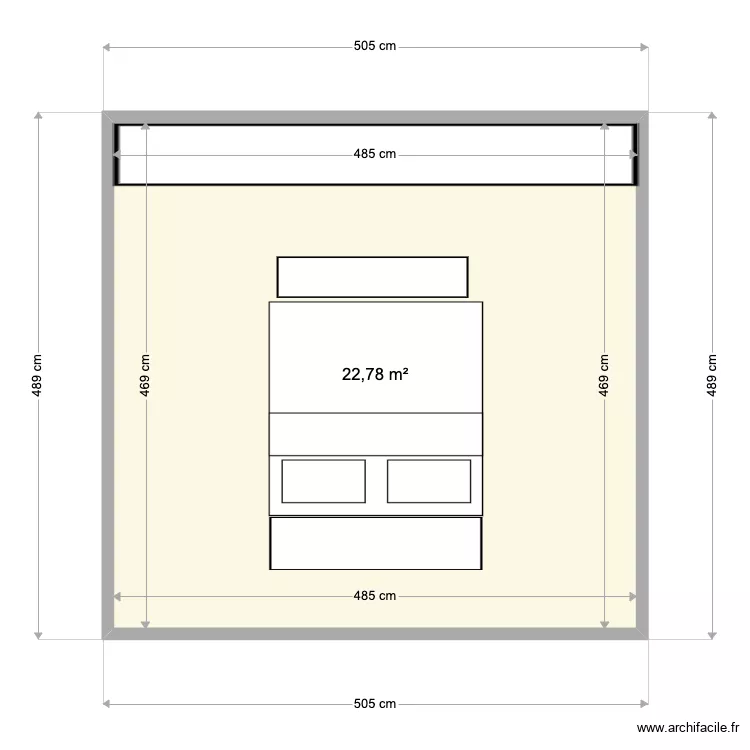 chambre rdc. Plan de 