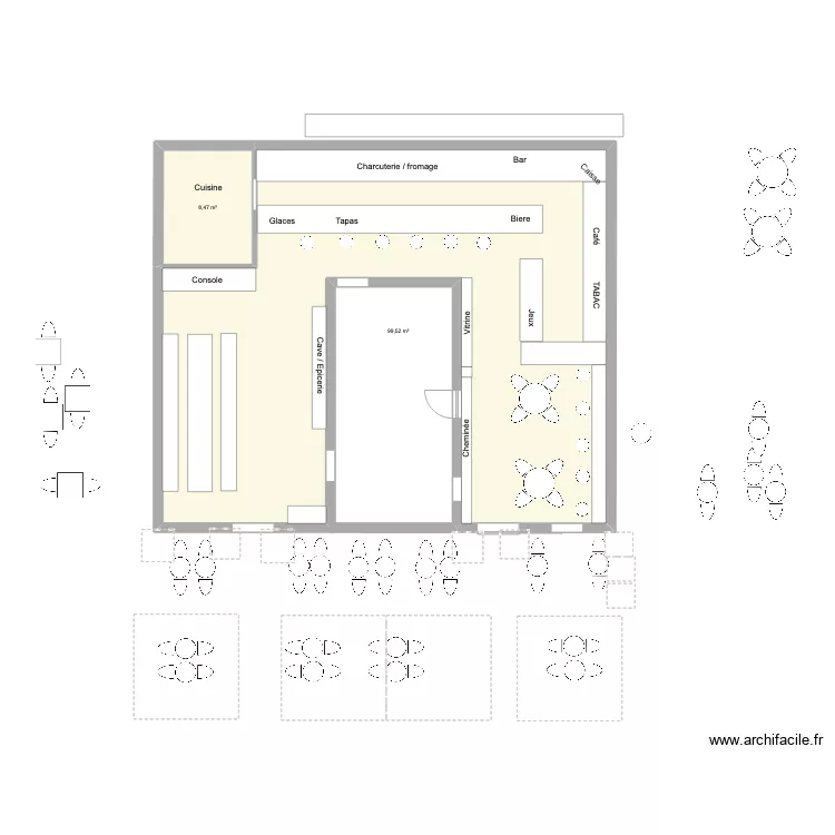 LA CHEVRE D'OR. Plan de 