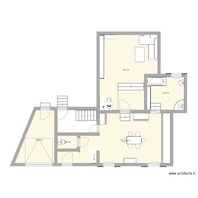 Maison avant modification. Plan de 0 pièce et 0 m2